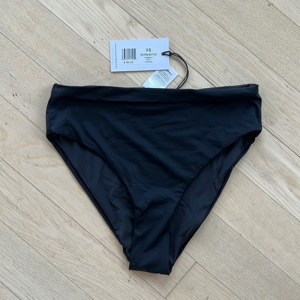 DONATED - WeWoreWhat Mid-Rise Black Bikini Bottom